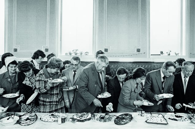 Mayor of Todmorden's Inaugural Banquet, Calderdale, England, from The Non-Conformists series, 1975-1980. Courtesy of Martin Parr/Magnum Photos - Kamel Mennour.