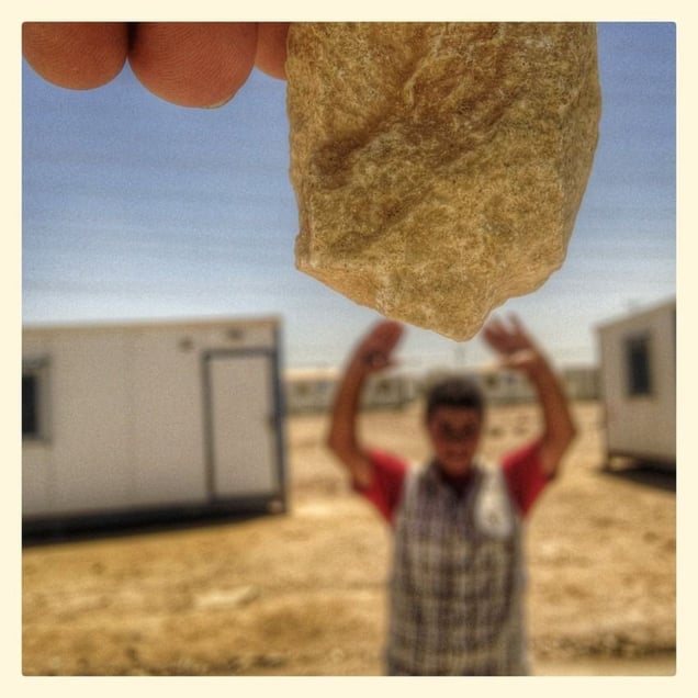 Portrait of Omar* showing perspective using a small rock in the foreground
