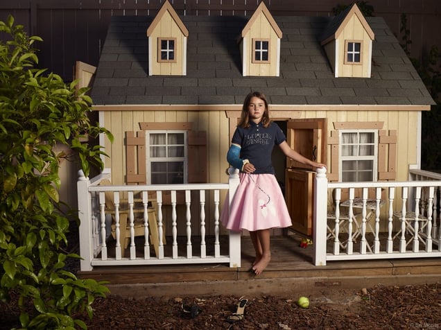 Megan at her Playhouse