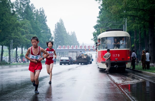 Pyongyang City Marathon, August 12th, 2012.