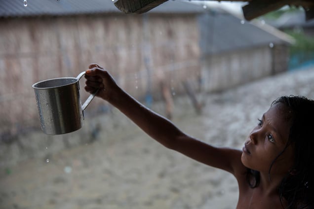 Rani is 9 years old girl, collects rainwater for drinking. Rainwater is the main source of drinking water of the Shyamnagar villagers. Unluckily, there is water everywhere; they only tend to be saline.