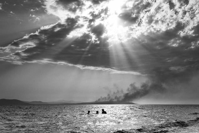 Wildfires seen from Evia (June 27, 2014)