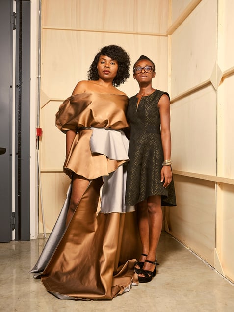 Michelle Francine Ngnmo is of Cameroonian origin, she arrived in Italy at a very young age and swiftly approached the world of communications. Ruth Akutu Maccarthy, is of Ghanaian origins and graduated in Obstetrics at the University of Bicocca. In 2015, driven by their passion for African fashion, they founded Afro Fashion, a foundation that promotes impactful intercultural initiatives particularly, by focusing on young fashion designers that are able to express, through their creations, Africa’s fast paced changes.