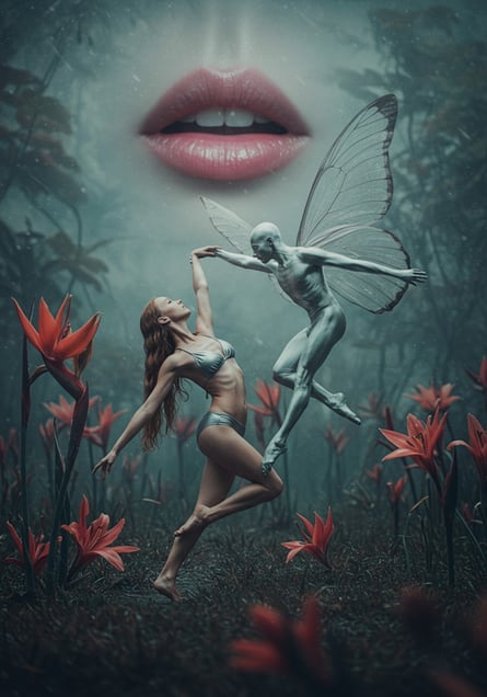 Winged Dance in the Garden of Dreams