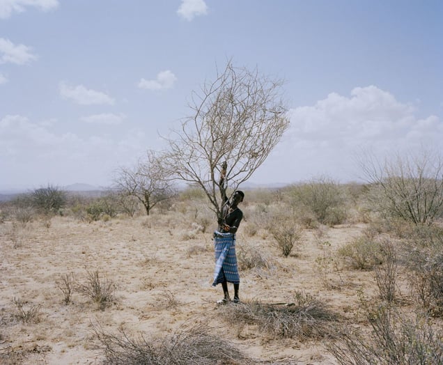samburu moran # V, west gate community conservancy, northern kenya-from the series 'with butterflies and warriors'-David Chancellor