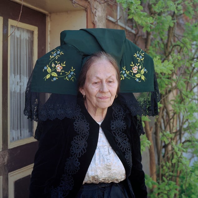 Anni Lindner, Kolkwitz, Lusatia, 2014. From the series: Village Queens. The last German women in their traditional peasant garbs.