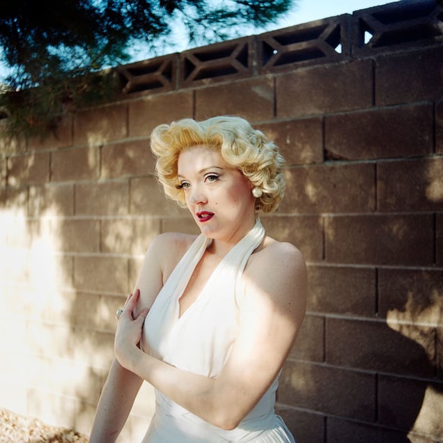 Catherine as Marilyn Monroe, Las Vegas, NV, 2014.