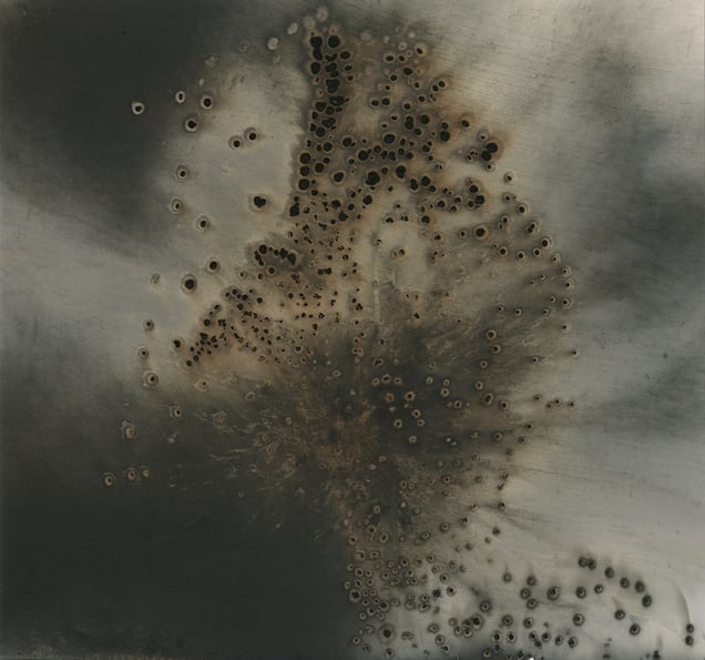 Untitled Work of Fire .16-06-13 6 x 7.25 Unique gunpowder generated gelatin silver print.