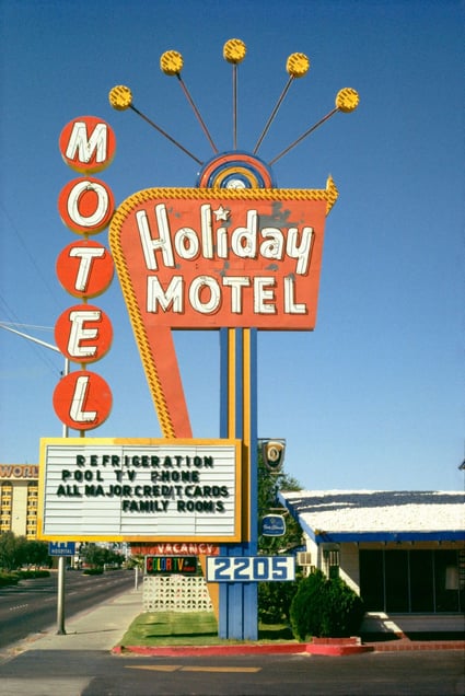 Motel Holiday, Las Vegas, Nevada, 1979. Courtesy of Luïscius.