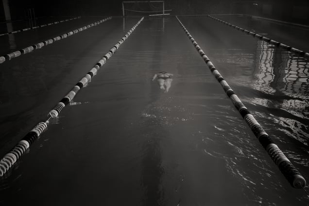 One-armed swimmer