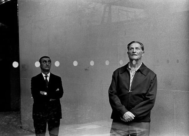 Two Men Behind Glass, 1979 © Abelardo Morell