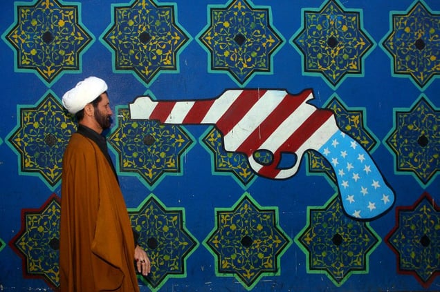 Thousands of young Iranians proclaimed "Death to America" on Sunday as they celebrated the 28th anniversary of the storming of the US embassy in Tehran by student radicals. A massive crowd, composed mainly of school children bussed in to central Tehran, gathered outside the site of the former US embassy. Tehran, IRAN - November 2007
© Copyright 1979-2009 Alfred Yaghobzadeh. All rights reserved.