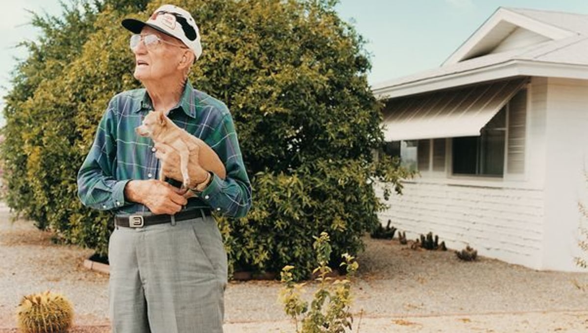 Man with a dog, from the series Sun City © Peter Granser