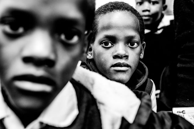 Twin sisters at Shaw Park Combined School.