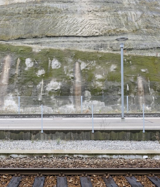 at the station