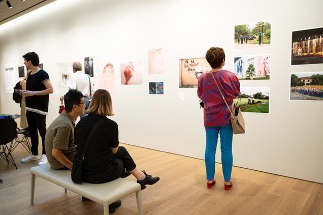 Opening reception at Leica Gallery, NYC, for LensCulture New Vision Awards exhibition. © Kellyann Petry