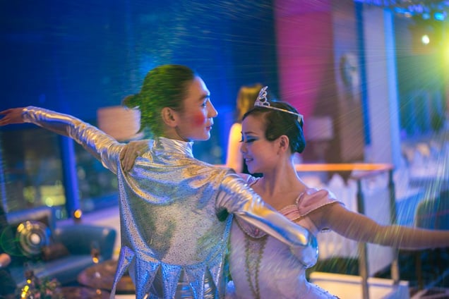An evening's dance routine in a downtown Ulaanbaatar hotel.