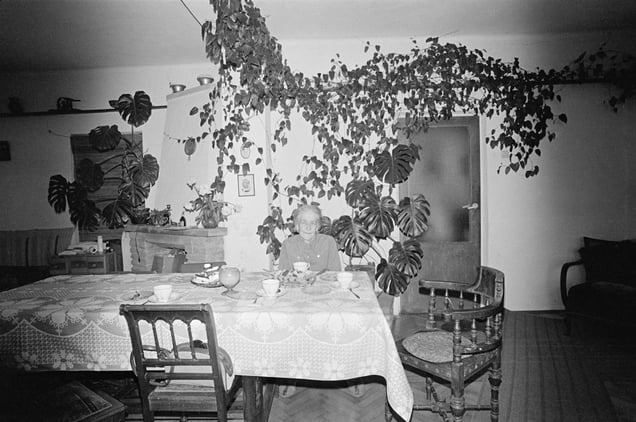 Zofia Rydet, Sociological Record, Krakow Region, Wieliczka, Miedzybrodzcy Family, 1985. People in Interiors cycle © Zofia Augustynska-Martyniak