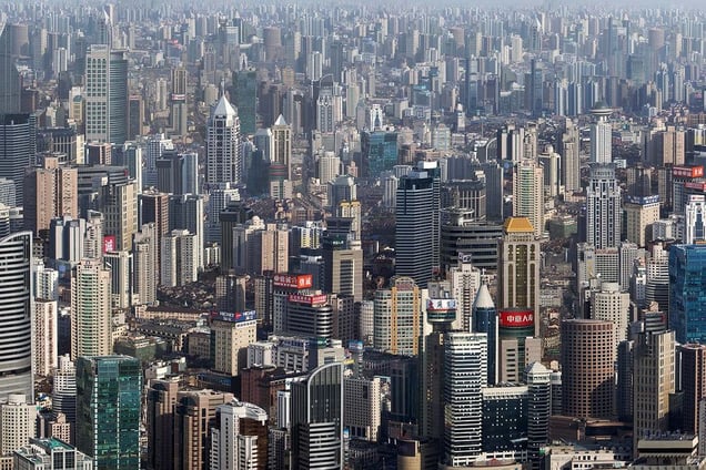 CBD, Shanghai, China (2009). From the series 'BRICS' © Marcus Lyon