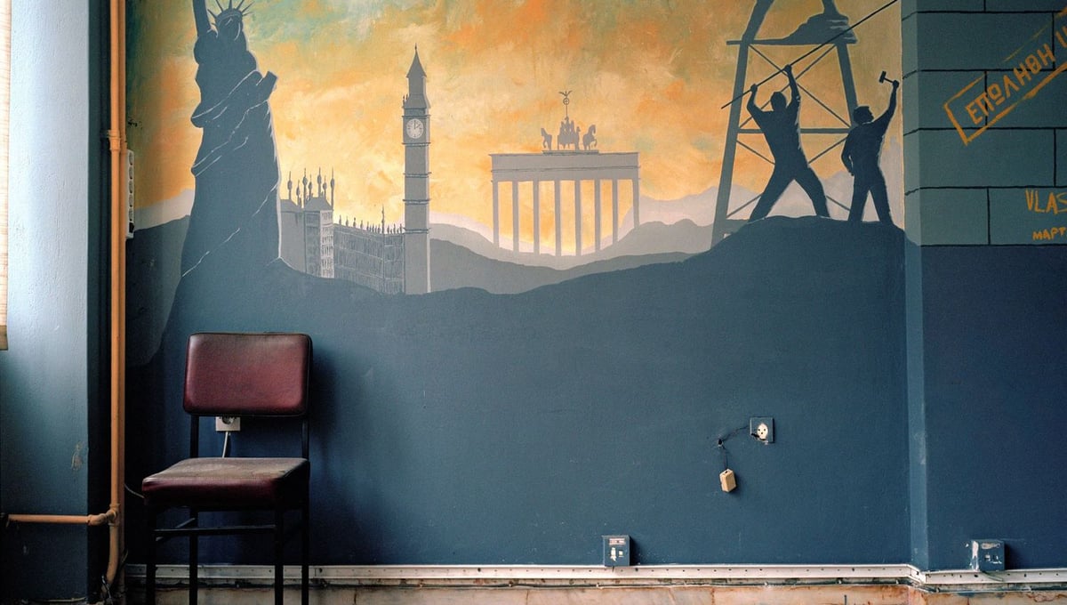 Mural 'Sold', Former building of Ministry of Employment  © Eirini Vourloumis