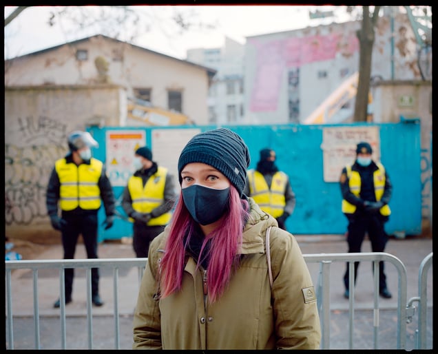 Protestor against the demolition of ROG 1 (2021)