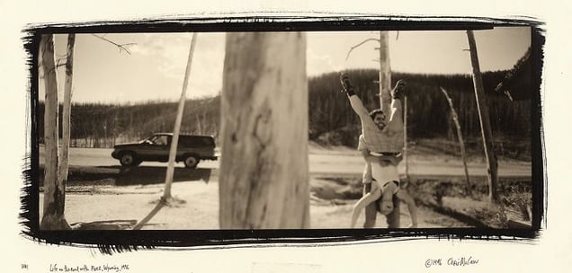 Life on the road with Moez, Wyoming, 1996. © Chris McCaw