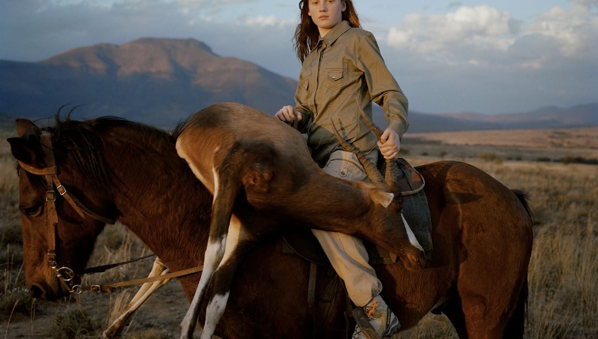 huntress with buck, south africa-from the series 'hunters'-David Chancellor