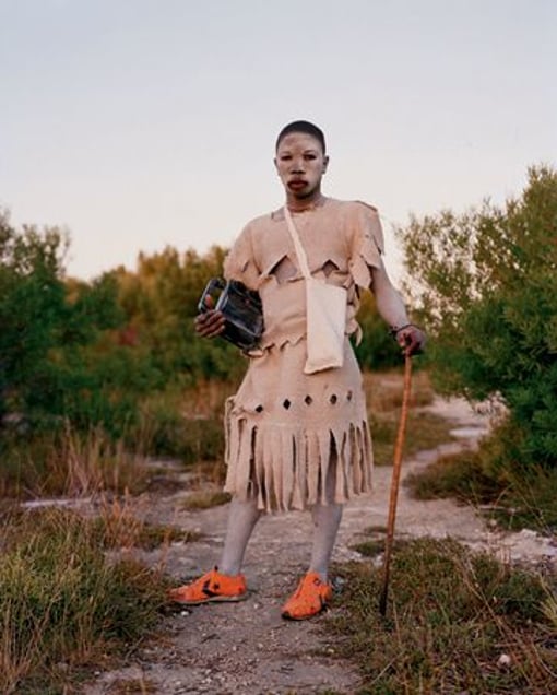 According to my culture you have to be circumcised, to stay alone in the bush for three weeks and to meditate on your ancestors before you can become a man. We don’t eat meat or drink water in the first week. All these rituals go back a long long time. Like the paint on my face. .  . I’ve taken time off from my university studies to come here. — 18-year-old dentistry student Mandlenkosi Noqhayi