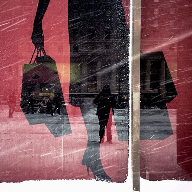 Self-Portrait in a Snowstorm, New York, NY