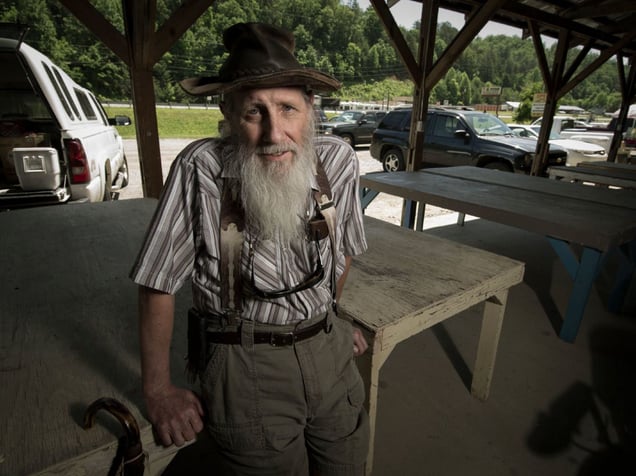 "Uncle" Bill Seay has been the owner and operator of Uncle Bill's Flea Market in Whittier, NC for over 20 years. © Forest McMullin