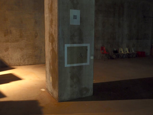 Installation view, one of '12Dislocations,' in Bookless,' Madison (WI) Public Library, 2012