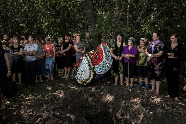 A funeral of a rebel Vladimir Tcymbalist in the Chernukhino village