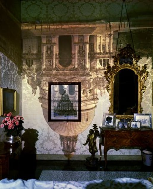 Camera Obscura Image of Santa Maria della Salute in Palazzo Bedroom. Venice, Italy, 2006 © Abelardo Morell