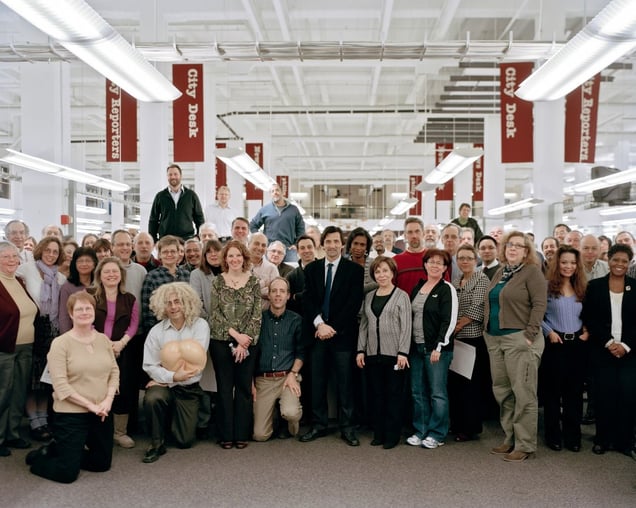 Vernon Loeb & Entire Staff On His Last Day, 4:44pm, 2011 © Will Steacy