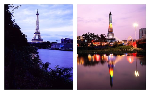 From the series "The eiffel tower(s)"   Paris, France / Ho Chi Minh City, Vietnam © Han Sungpil