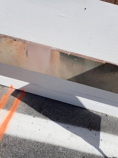 Sawhorse with Orange Stripes