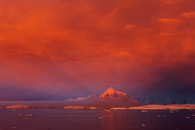 The Shining Light at Sunset, Lemaire Channel, Antarctica 29 December 2016