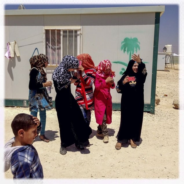 iPhone photography assignment with teenagers in Za'atari, Jordan