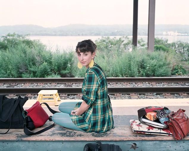 Emily on her 19th Birthday, Rhinecliff Train Station, NY, 2009