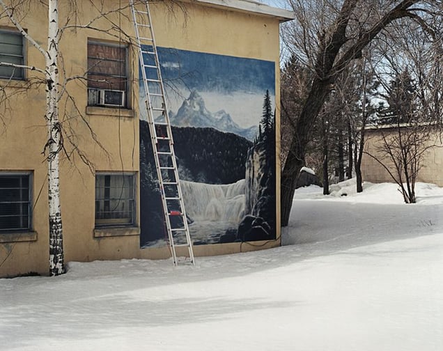 Ladder in Snow, St. Anthony Idaho © Alexis Pike