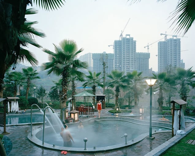 "China, Fuling, Chongqing municipality. January 2015.New hot spring spa complex".