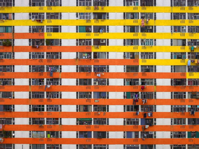 From the series "Architecture of Density," hyper-detailed, large-scale views of high-rise structures that are homes to millions in modern Hong Kong.