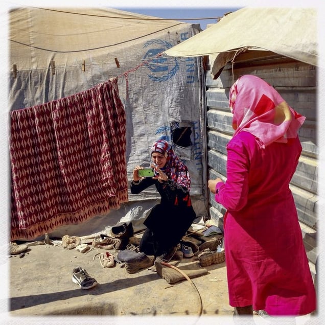 iPhone photography assingment with teenagers in Za'atari, Jordan