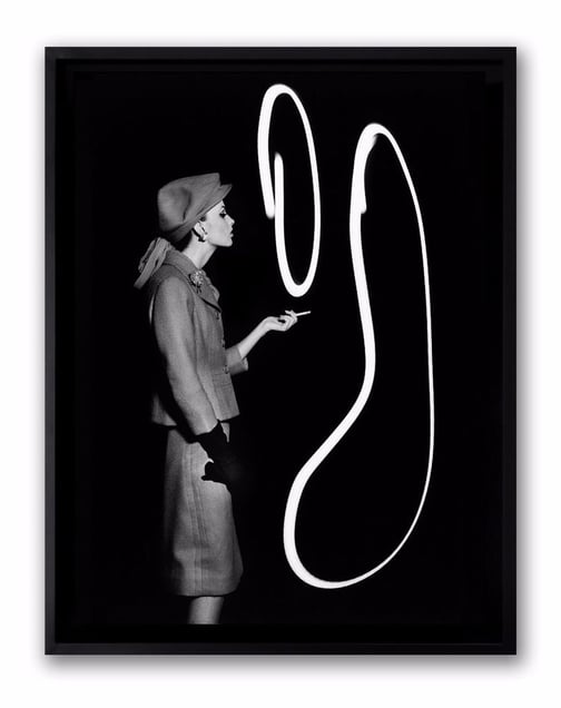 Dorothy Bowing Light Smoke Rings, Paris. Showing at HackelBury Fine Art. Courtesy of PhotoLondon.