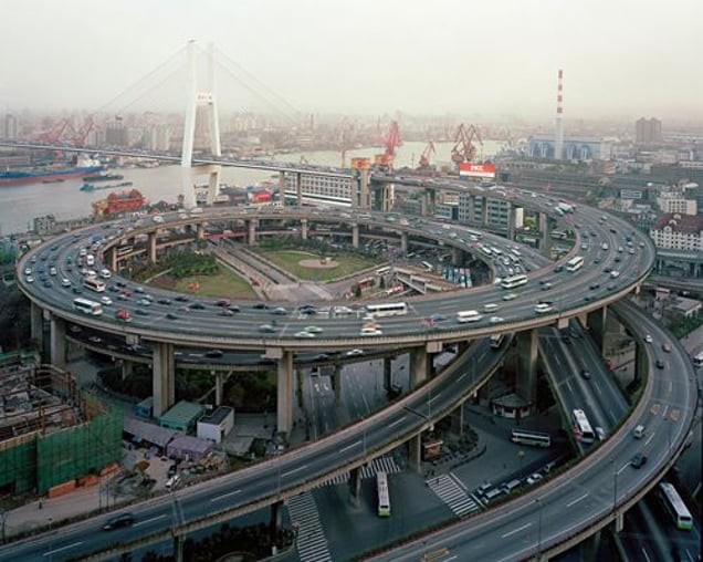 Nanpu Bridge Interchange, Shanghai, 2004 © Edward Burtynsky