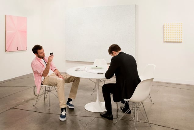 Gagosian, Art Basel Miami Beach 2009  Artists: Mark Grotjahn, Yayoi Kusama, Damien Hirst  © Andy Freeberg