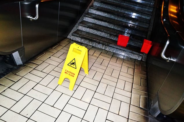 Caution wet floor.