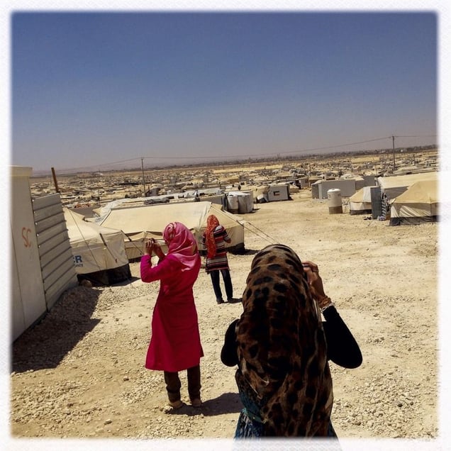 iPhone photography assignment with teenagers in Za'atari, Jordan