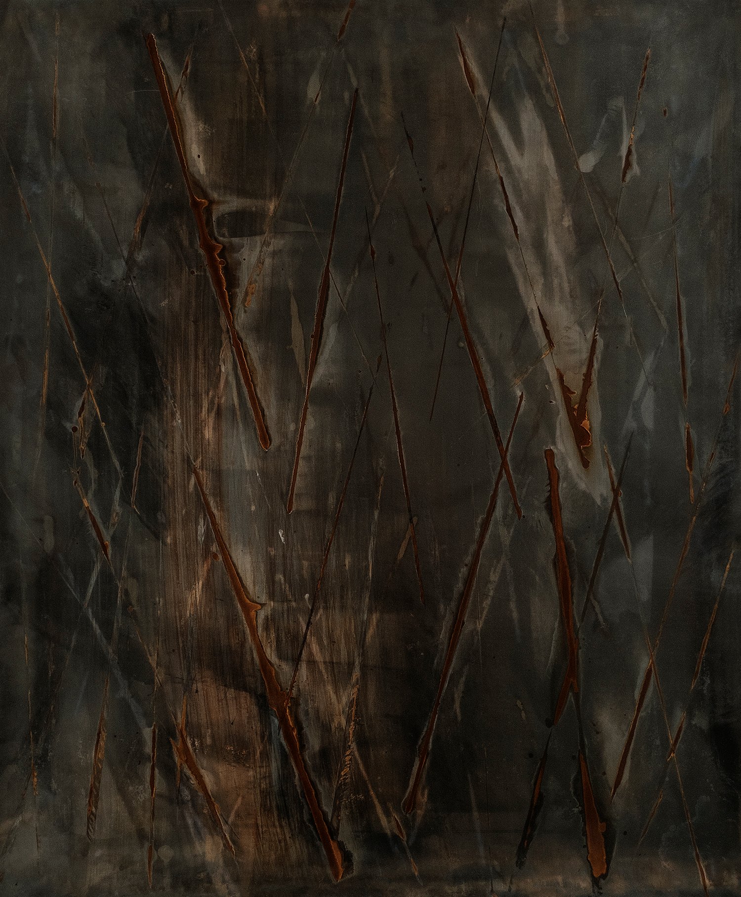 Untitled 8/7/2025, 2025, Chromo Gelatin Silver Print, 1/1 Unique Hand-manipulated Print, from the series "They Tried To Bury Us But They Forgot We Are Seeds" © Frank Lopez