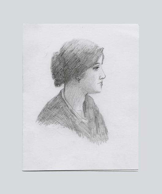 Pencil Sketch of a Woman sent from Death Row © Amy Elkins